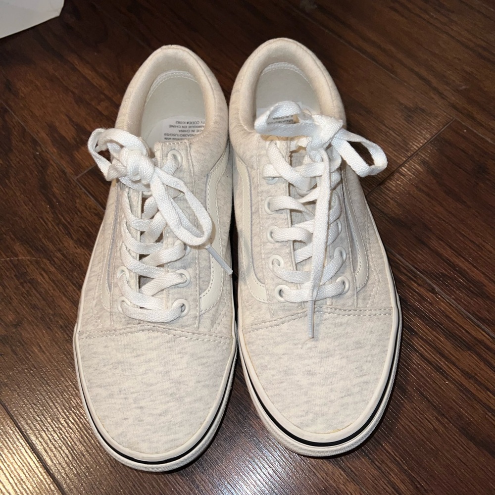 VANS low top sneakers - oatmeal colour jersey material